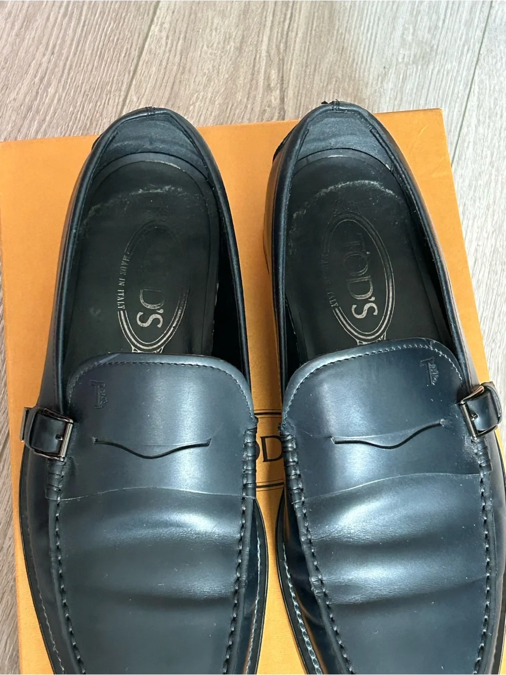 Tod's Black Leather Penny Loafers